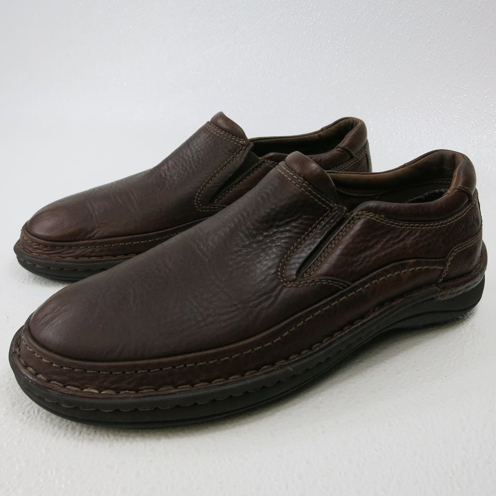 Clarks Oil Tanned Leather Casual Dress Loafers Moccasins Footwear Men's sz 10